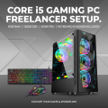 Core i5 Gaming PC Freelancer Setup 8GB RAM 128GB SSD 500W Power Supply with Keyboard Mouse.