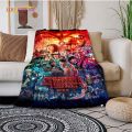 Hot Movie Stranger Things Blanket Cover Cartoon Flannel Blankets for Beds Sofas Warm Bed Sheet Soft Bedding Room Decor Fans Gift. 