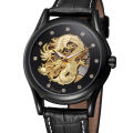 FORSINING Fousini Watch Hollow Rhinestone Scale Mechanical Watch Dragon Pattern Men's and Women's Watch. 