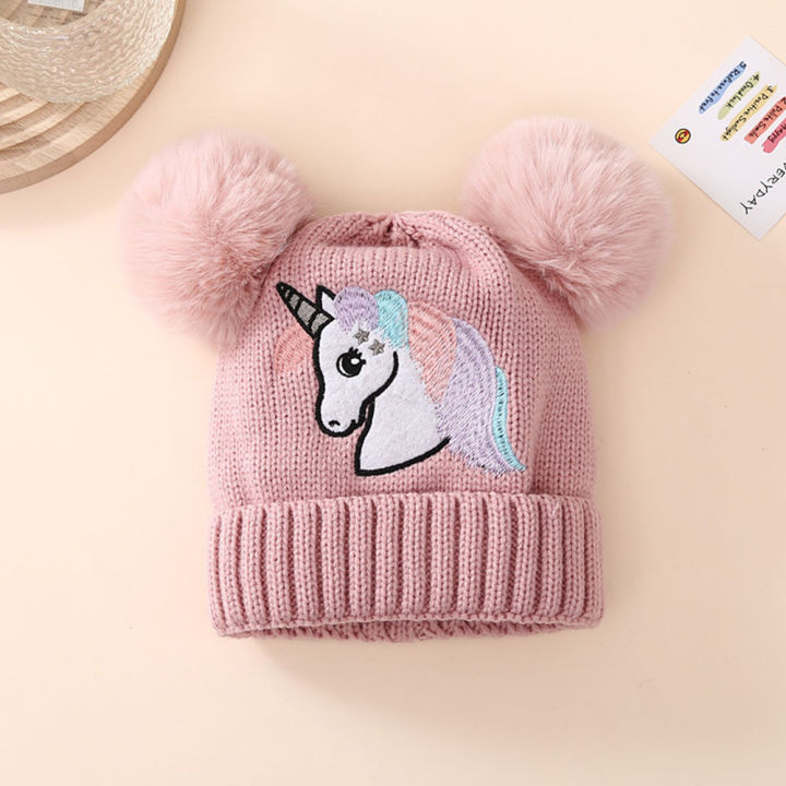 Alien%20Unicorn%20Pattern%20Beanie%20Embroidered%20Toddler%20Baby%20Knit%20Hat%20Winter%20Pom%20Hats%20Warm%20Cap%20For%20Boys%20Girls%201-4%20Years%20Old%20-%20Image%204