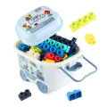 Children's 50pcs large particles soft rubber bricks assembled DIY toys puzzle science and education building block storage box set. 