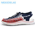 MIXIDELAI Summer Big Size 47 Men Sandals Fashion Handmade Weaving Design Breathable Casual Beach Shoes Outdoor Sandals For Men.