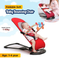 Foldable Soft Newborn Baby Bouncing Chair Seat Safety Balanced with Toy. 
