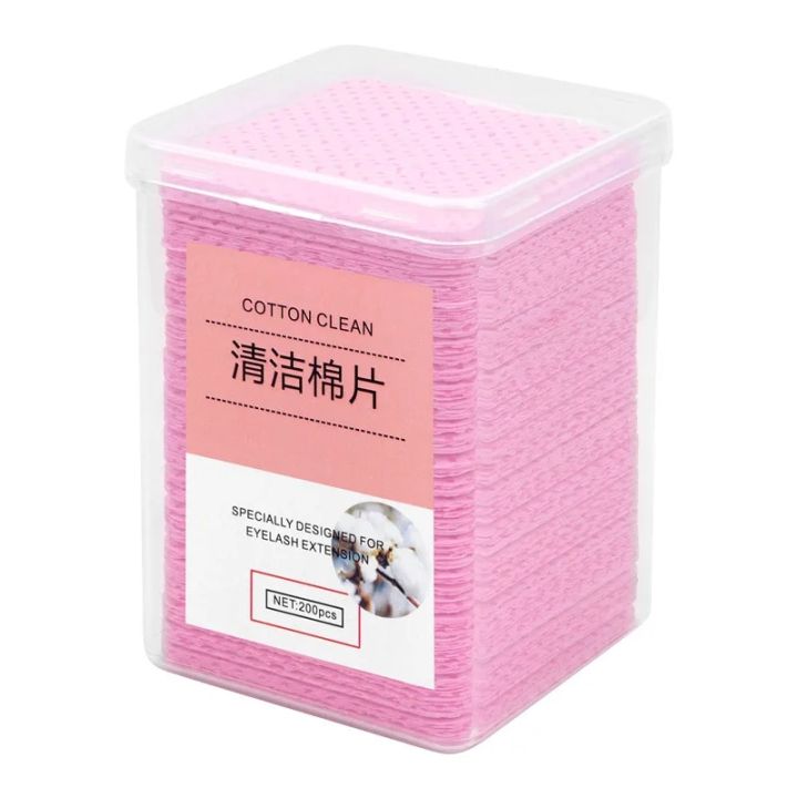 200Pcs%20Lint-Free%20Paper%20Cotton%20Wipes%20Eyelash%20Extension%20Glue%20Remover%20Pads%20Lashes%20Grafting%20Cleaning%20Glue%20Mouth%20Wipe%20Makeup%20Tool%20-%20Image%202