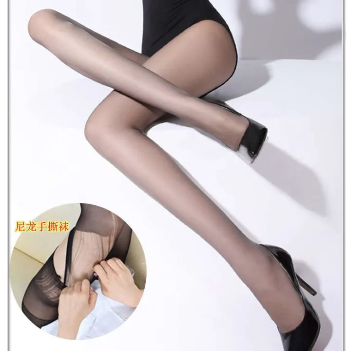 5D thin nylon stockings disposable pantyhose women's fun hand torn socks/work socks/hotel socks