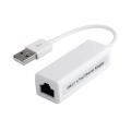USB 2.0 Fast Ethernet Adapter 10 / 100 Mbps Lan Card - White.
