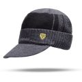Men Winter Knitted Hat Outdoor Cycling Ear Protection Warmth Peaked Cap Casual Fashion Sunhat Bomber Hats 56-61CM. 