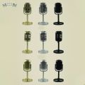 (Not a real microphone) Classic Retro Dynamic Vocal Microphone Vintage Style Mic Universal Stand Model Simulated microphone. 