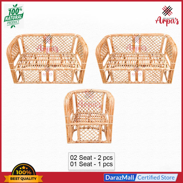 Five Seater Rattan Sofa Set for Your Home & Office - Handmade Sofa Set