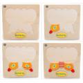 3X Wooden Blocks Animals Children Educational Toy Puzzle Cartoon Baby. 