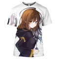 Summer Anime Konosuba T-shirt Kawaii White T-shirt 3D Printing Men and Women T-shirt Megumin Men Streetwear Sportswear Tee. 