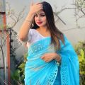 High Quality Fashionable Cutwork Half Silk Saree For Women.