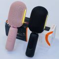 KMC-300 Bluetooth, AUX, SD Card Supported Colorful Lighting Multi-Functional Wireless Speaker & Voice Changing Karaoke Mic.