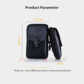 Pouch Waterproof Nylon PU Leather Men Waist Bags Waist Packs Utility Outdoor Travel Sport Pockets for Small Card 6 Inch Phone Holder. 