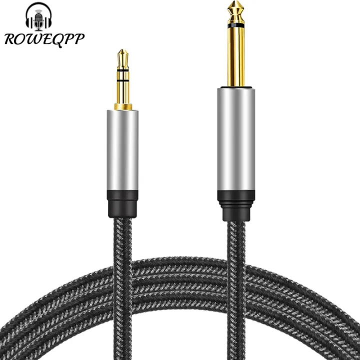 ROWEQPP%203.5mm%20TRS%20To%206.5mm%20TS%20Cable%20Mono%20To%20Stereo%20Interconnect%20Adapter%20Cable%201.5%20Meter%20Compatible%20For%20IPhone%20PC%20Home%20Stereo%20System%20-%20Image%209