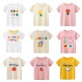 Kids T Shirts Summer Boys Girls Children Short Sleeve T-Shirt P2023rint Baby Boy Child Girl Tees White Yellow Toddler Clothing Tops.