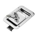 Paddle Slam Latch with Lock & Key Travel Trailer Lock Stainless Steel RV Door Latch Heavy Duty Flush Mount Handle Latch. 