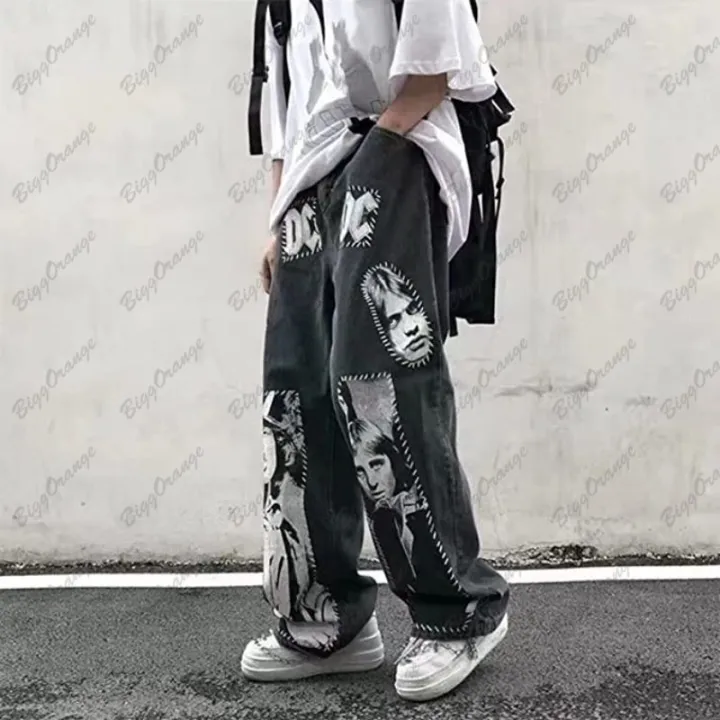 Four%20Seasons%20Comfortable%20Pants%20Character%20Sticker%20Jeans%20ins%20Fashion%20High%20Street%20Lazy%20Harajuku%20Cargo%20Pants%20Streetwear%20mens%20jeans%20-%20Image%205