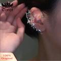 Carat Ear Bone Clip Lustrous Butterfly Inlaid Rhinestone Wrap Around Ear Earrings. 