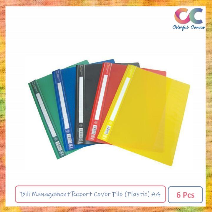 Bili Management Report Cover File (Plastic) A4 6 Pcs
