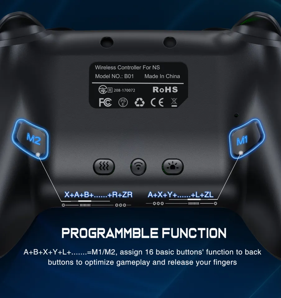 Battery Programmable Th Rechargeable Electric Gamepad with e Pro