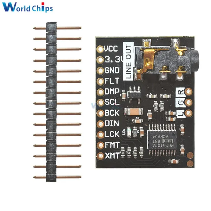 PCM5102A DAC Sound Card Board pHAT 3.5mm Stereo Jack 24 Bits Digital Audio Module for Raspberry Pi Beyond ES9023 PCM1794