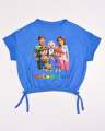 Kids Graphic Tee With Elastic Bottom-Blue.