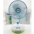 WEIDASI Rechargeable desk fan WD-219 (with Led light). 