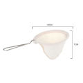 Reusable Stainless Steel Handle Flannel Cloth Strainer Coffee Mesh Filter Bag.