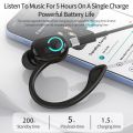【FUPANG】Ear Ear Hook Bluetooth 5.2 Earphone Noise Cancelling Stereo Sports Long Standby Business Headset for Running Cycling Driving Meeting. 