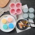 Simple 4 Cavity Round Shape Soap Silicone Mold DIY Cake Muffin Cups Mold Tools.