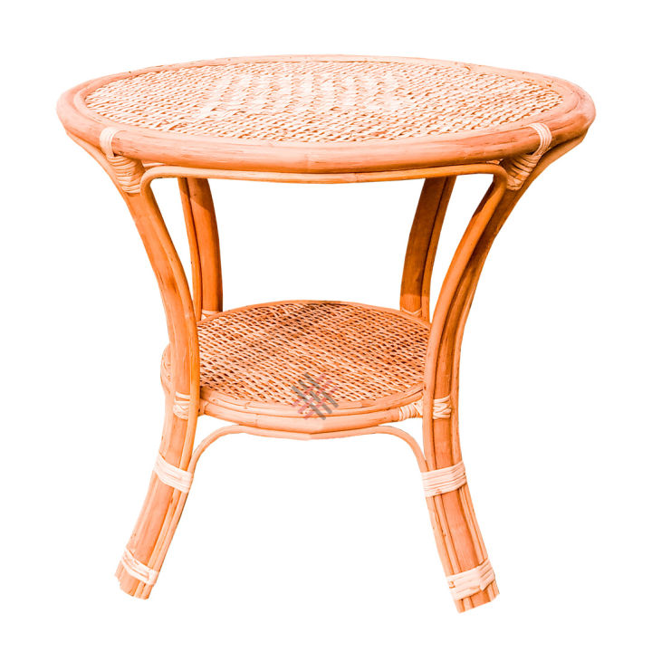 Rattan Made Round Tea Table / Coffee Table - Handcrafted Table for Your Living Room