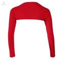 Muslim Islamic Womens Solid Open Cropped Elastic Arm Cover Shrug Hijab Red. 
