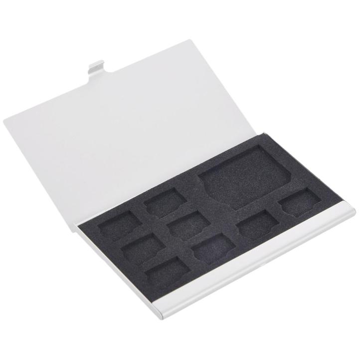 Individual 9 Micro-SD/SD Memory Card Storage Holder Box Protector Metal Cases 8 TF&1 SD
