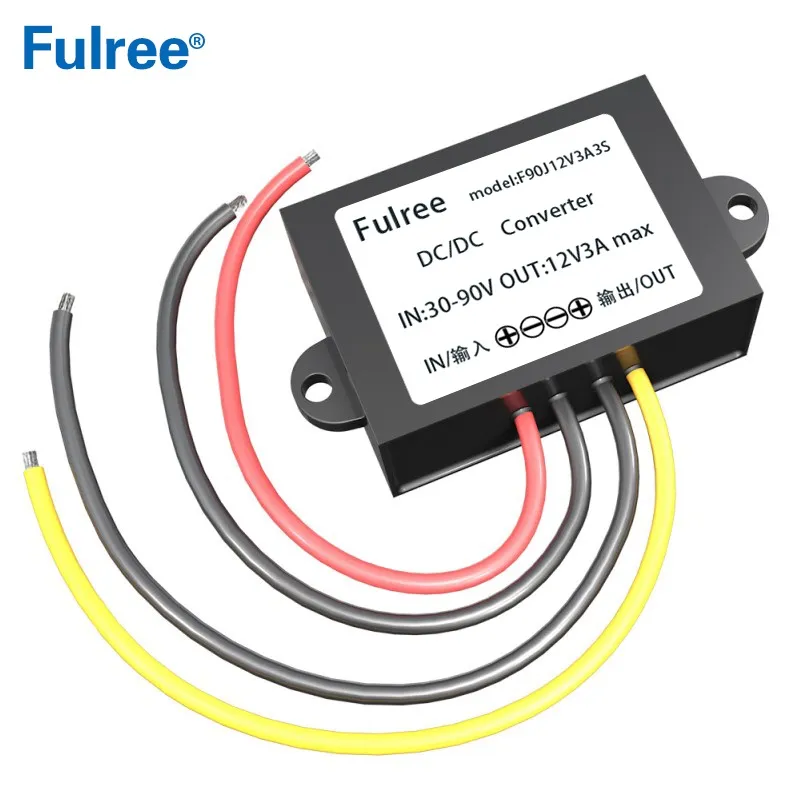 thumbnail interactive-video image 1 of 84V 72V 60V 48V 36V To 12V 3A Buck DC-DC Step Down Power Supply Module | 16-90V Input 1 of 2