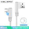 2.4A Micro Usb Cable 90 Degree Right Angle Micro-usb Fast Charging Cable 3m 2m Microusb for Xiaomi Redmi 7 7A Huawei Y8s/Y6p/Y5p.