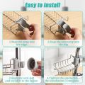 Faucet Sink Rack Rag Drain Storage Rack Household Kitchen Toilet Bathroom Organizer Punch Free Sink Storage Rack Stainless Steel Drain Rack Sponge Soap Cloth Storage Holder Shelf. 