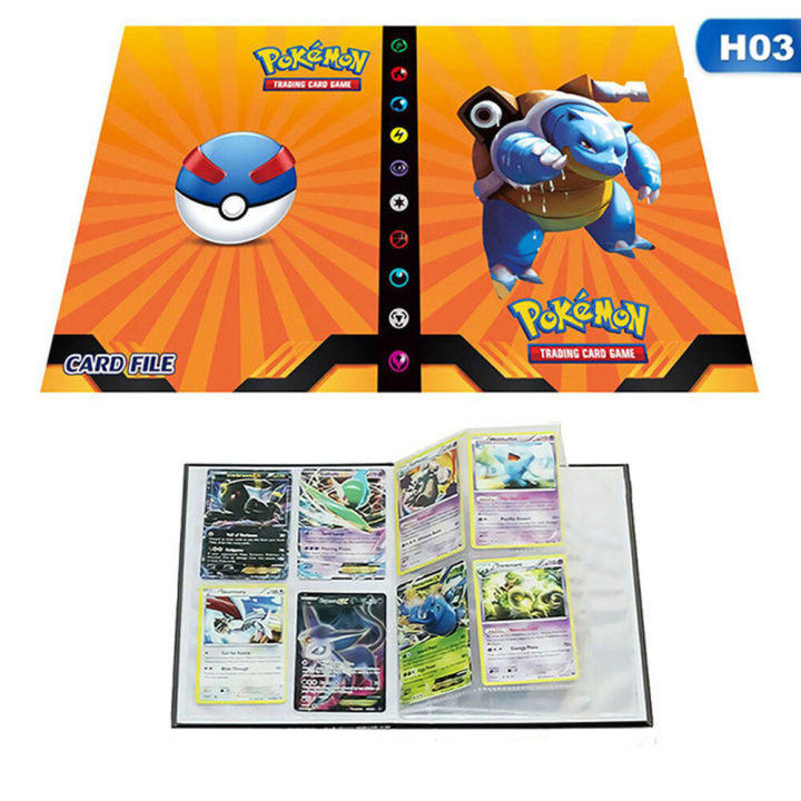 pokemon card holder album pokemon album card Anime for Children Collection Folder Bluesky Pikachu Binder Folder Cards Album Book Pokemon Cards Album Game Cards Album Card Holder
