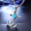 Stylish Stainless Steel Anchor Necklace for Men Durable and Modern Chain Pendant Design. 