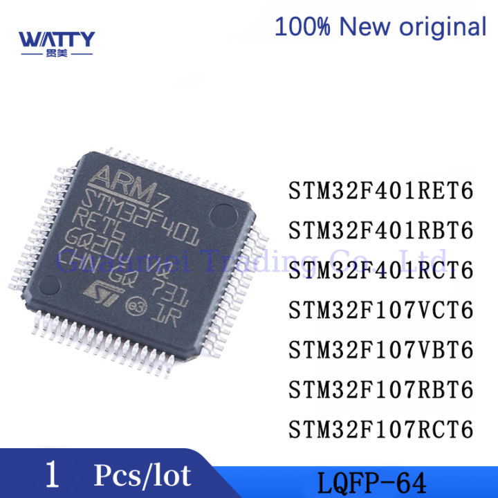 1 Pcs/Lot STM32F401RET6 STM32F401RBT6 STM32F401RCT6 STM32F107VCT6 STM32F107VBT6 STM32F107RBT6 STM32F107RCT6 32-bit microcontroller MCU LQFP-64