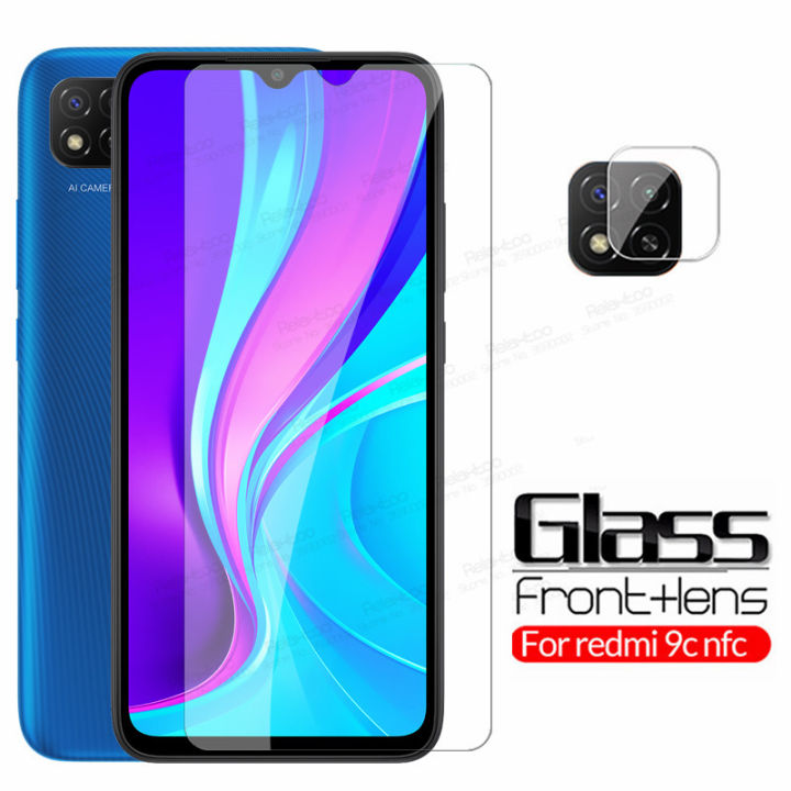C C9 Rdmi Re Mi 9C N Machine Cover Glass Red FC Glass Phase for Xiaomi Redmi 9C NFC Screen Protector readmy Redme 9 edmi9c Cover Film