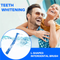 L Shape Push-Pull Interdental Brush 20Pcs/Box Oral Care Teeth Whitening Dental Tooth Pick Tooth Orthodontic Toothpick Toothbrush Blue.