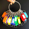 Stainless steel keychain management plate easy to pick lobster buckle hook mark classification card hand-held landlord big key ring.