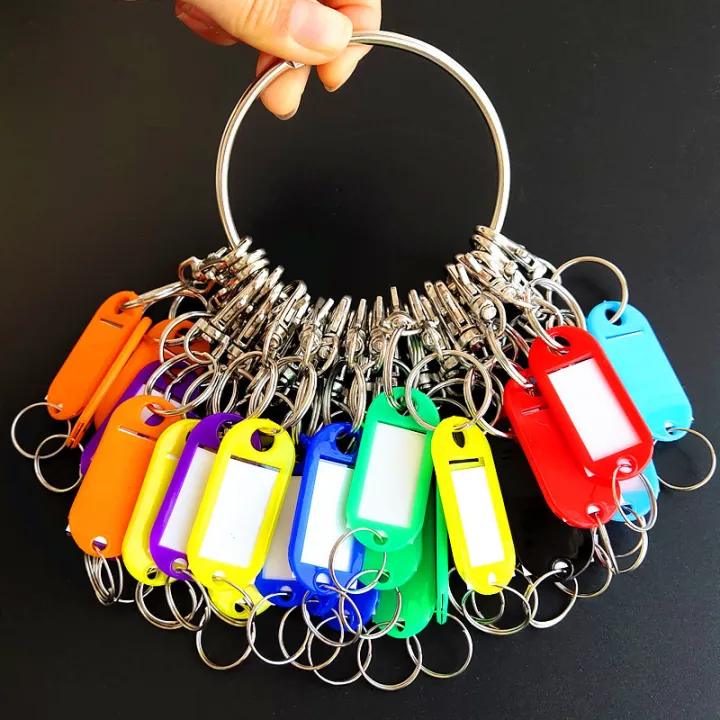 Stainless%20steel%20keychain%20management%20plate%20easy%20to%20pick%20lobster%20buckle%20hook%20mark%20classification%20card%20hand-held%20landlord%20big%20key%20ring%20-%20Image%208