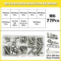 M2 M3 M4 M5 M6 Stainless Steel Button Head Hex Hexagon Socket Cap Screw Bolt and Nut Round Pan Head Allen Screw Nut with Hex Key. 