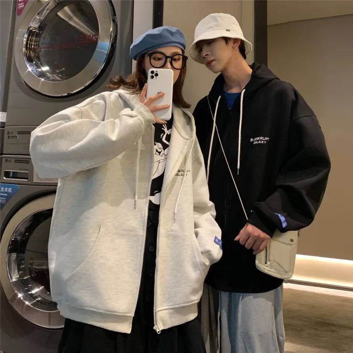 insHong%20Kong%20Style%20Cardigan%20Sweater%20Men's%20Autumn%20and%20Winter%20Korean%20Style%20Hooded%20Jacket%20Female%20Students%20Trendy%20Loose%20All-Match%20Couple%20Sweaterc%20-%20Image%205