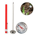 Stainless Steel Soil Thermometer 127mm Stem Display 0-100 Degrees Celsius Range Demoo. 