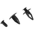 6mm Hole Dia Black Plastic Rivets Fastener Bumper Push 30pcs.