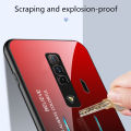 Biruiqu For Red Magic 7 / Redmagic 7s Shockproof Gradient Tempered Glass Back Soft Silicone Edge Case Cover. 