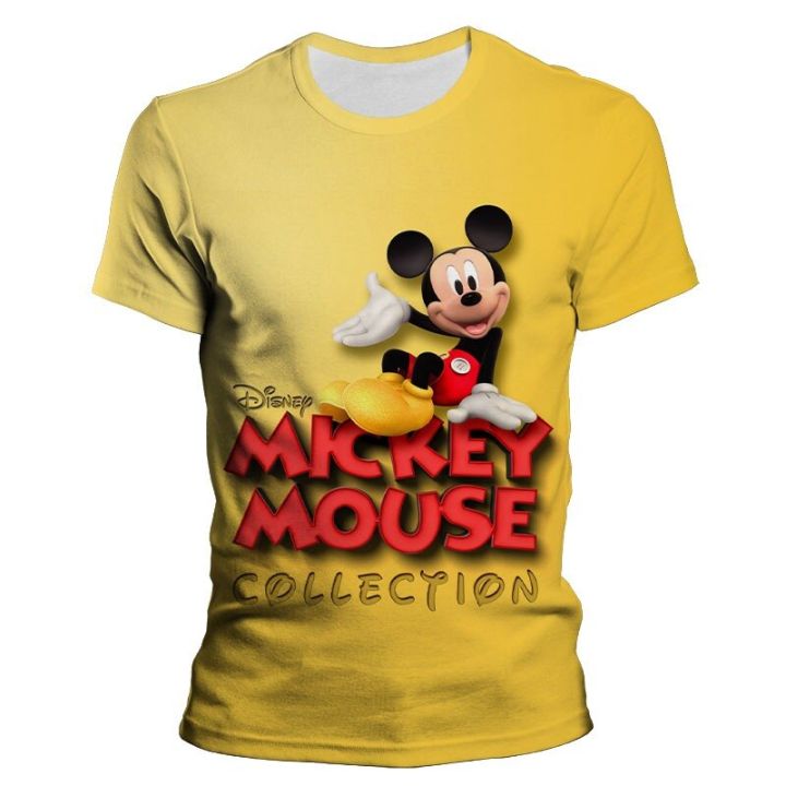 Disney%20Mickey%20Mouse%20Mickey%20Cartoon%203D%20Printing%20Harajuku%20Style%20Men's%20T-shirt%20Men's%20Oversized%20T-shirt%20Loose%20Ton%20Children's%20T-shirt%20-%20Image%202